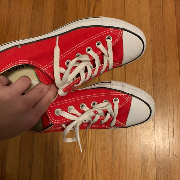 Red converse sneakers - worn once - Picture 3 of 5